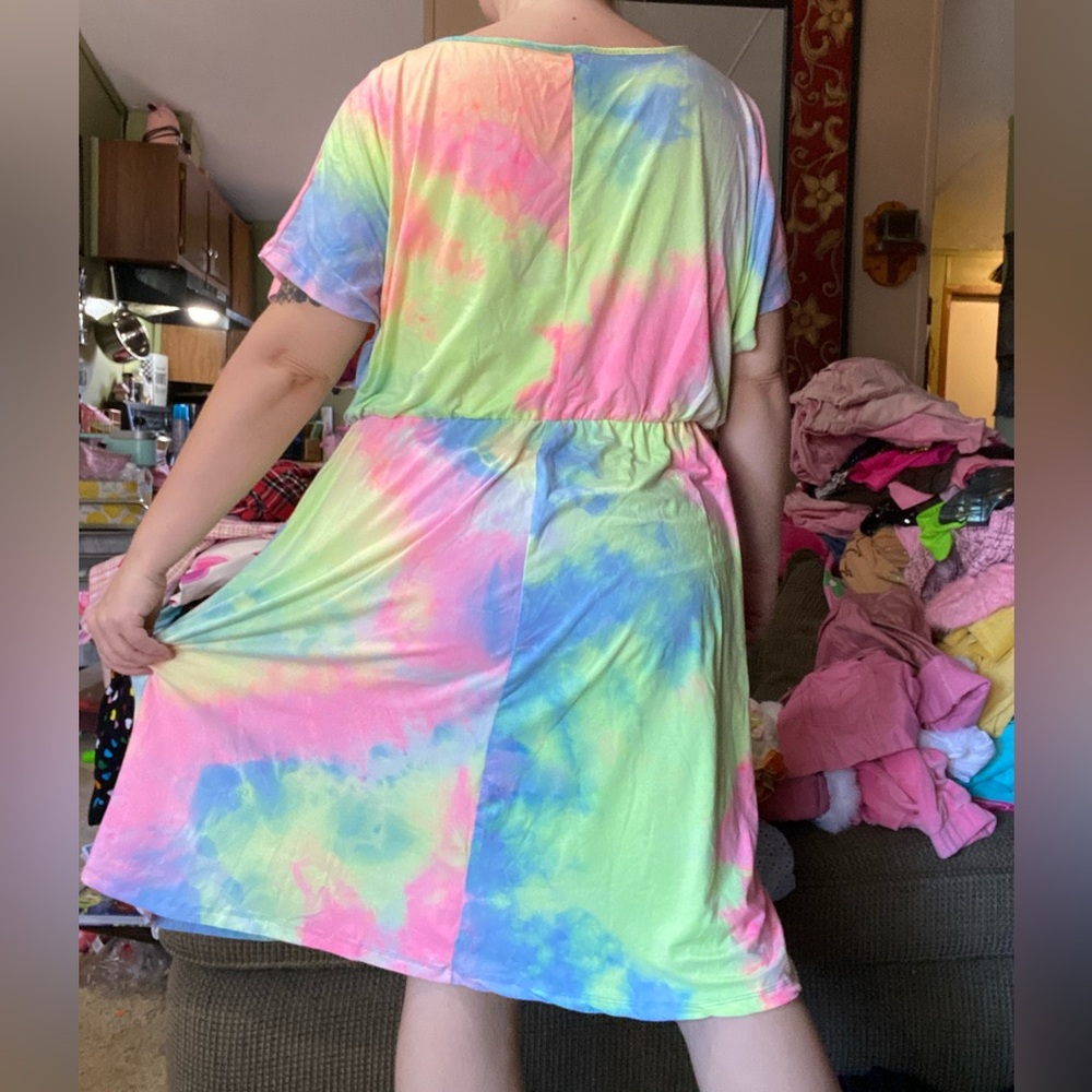 Pastel tie dye dress - Picture 2 of 4